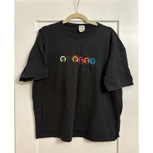 Vintage 90s Guess‎ USA American Collection Spell Out Tee Shirt 22x25 Made In USA